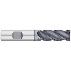 Corner Radius End Mill: 1/2" Dia, 1-1/4" LOC, 0.1200" Radius, 4 Flute, Solid Carbide