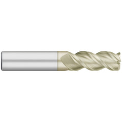 Corner Radius End Mill: 1/8" Dia, 3/4" LOC, 0.0150" Radius, 3 Flute, Solid Carbide