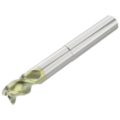 Corner Radius End Mill: 1/2" Dia, 5/8" LOC, 0.0100" Radius, 3 Flute, Solid Carbide