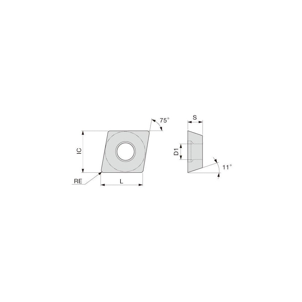 Boring Inserts; Insert Style: EPGT; Insert Size Code: 4.51.8; Insert Material: Carbide; Material Grade: M20, M30, P30, P20; Manufacturer Grade: SH725; Inscribed Circle (Inch): 9/64