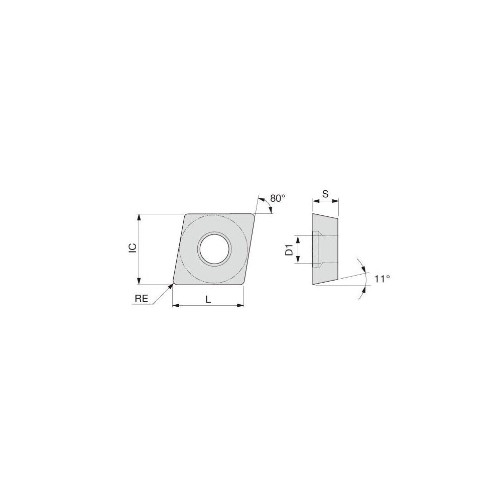 Turning Insert: CPMT21.50.5PS AH8015, Carbide