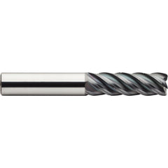 Corner Radius End Mill: 1/2" Dia, 2-1/8" LOC, 0.0300" Radius, 5 Flute, Solid Carbide