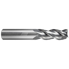 Square End Mill: 1/8" Dia, 1/2" LOC, 3 Flute, Solid Carbide