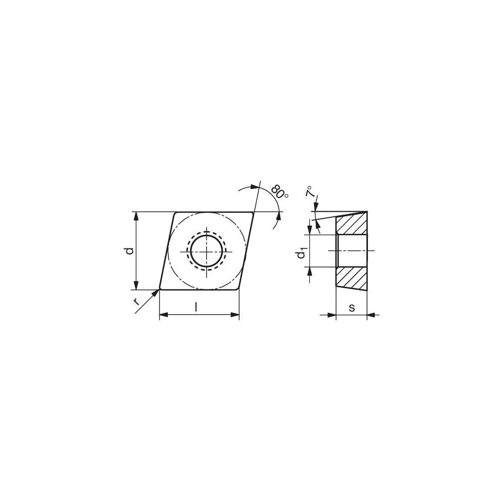 Turning Insert: CCMT32.51EN-SM CTCK110, Carbide