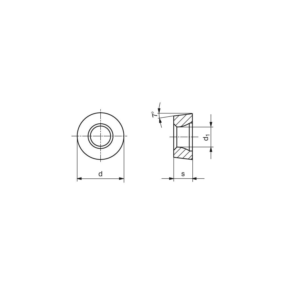 Turning Insert: RCMT43MOSN-SM CTCP125, Carbide