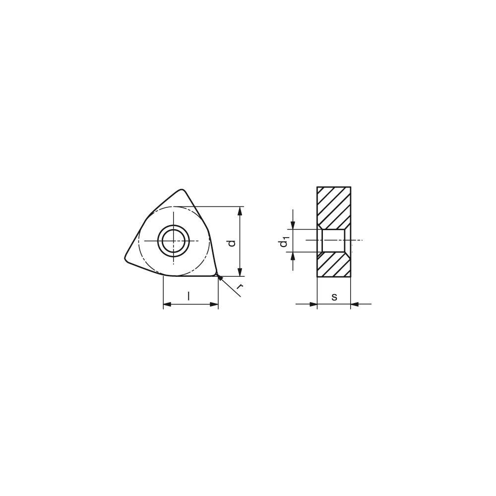 Turning Insert: WNMG332EN-M60 CTCM120, Carbide