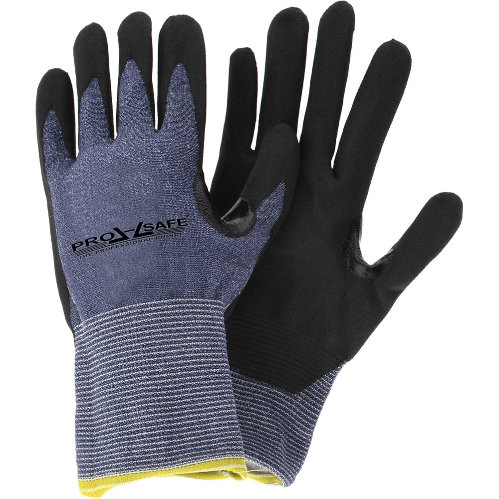 Cut-Resistant Gloves: PRO-SAFE Size X-Small, ANSI Cut A3, ANSI Puncture 0, Nitrile, HPPE Blend