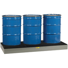 Spill Control Pallet:  3 Drum,  66.00 gal,  4500.00 lb,  Steel