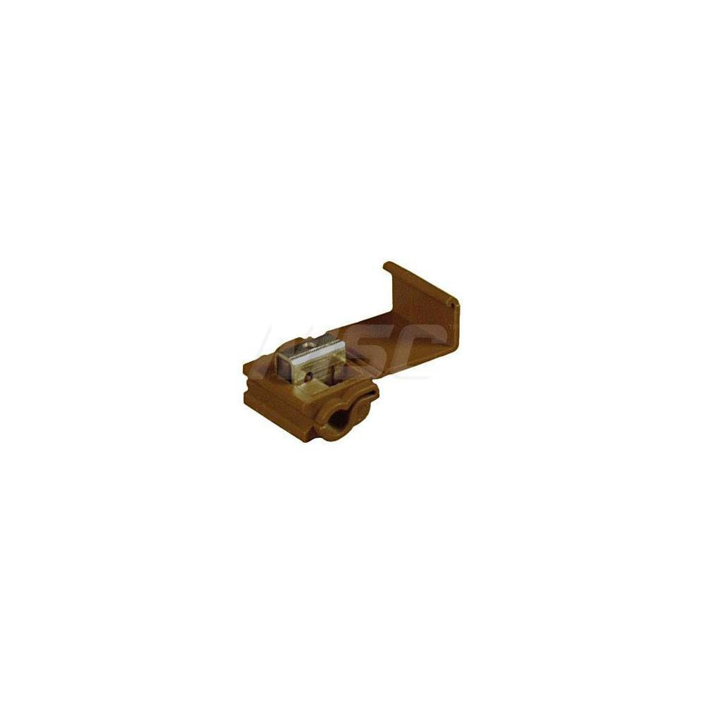 Quick Splice Connectors; Terminal Type: Tap, Run; Compatible Wire Size (sq mm): 10 AWG; Minimum Compatible Wire Size: 12; Number of Wire Entries: 3; Color: Brown; Termination Method: IDC