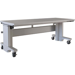 Mobile Work Benches; Bench Type: Electric Height Adjustable Workstation; Depth (Inch): 30; Leg Style: Adjustable Height, C-Leg (Cantilever), Motor Height Adjustment; Load Capacity (Lb.