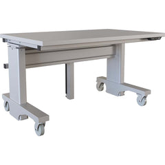 Mobile Work Benches; Bench Type: Electric Height Adjustable Workstation; Depth (Inch): 30; Leg Style: Adjustable Height, C-Leg (Cantilever), Motor Height Adjustment; Load Capacity (Lb.