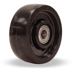 Flat Caster Wheel: 4" Dia, 1-1/2" Wide