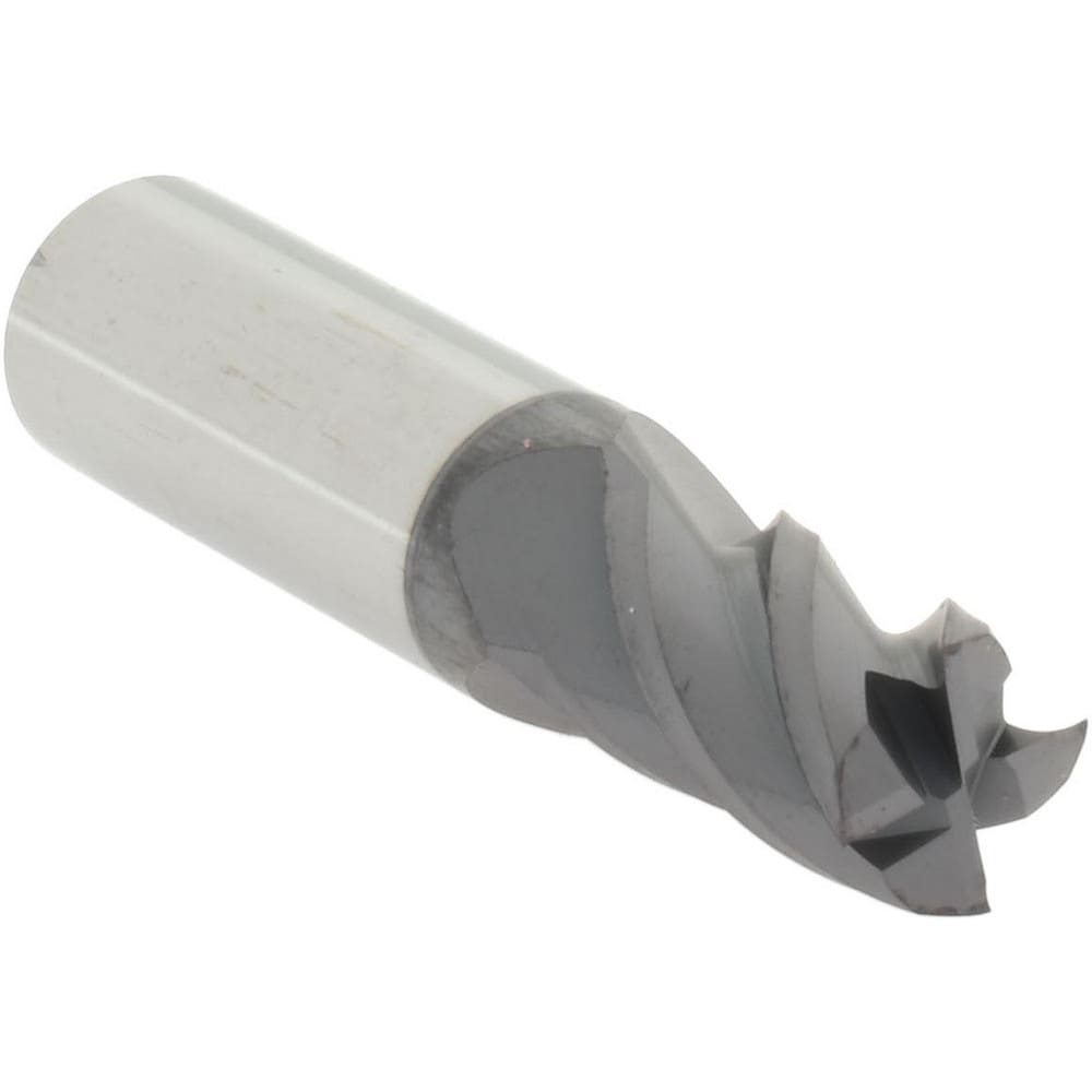 Square End Mill: 25/64" Dia, 5/8" LOC, 4 Flute, Solid Carbide