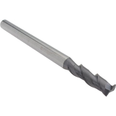 Square End Mill: 3/8" Dia, 1-1/2" LOC, 2 Flute, Solid Carbide