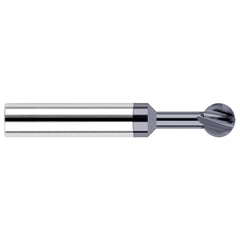 Ball End Mill: 0.1875" Dia, 0.174" LOC, 4 Flute, Solid Carbide