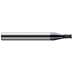 Corner Radius End Mill: 3 mm Dia, 4.50 mm LOC, 0.0400" Radius, 4 Flute, Solid Carbide