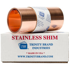 Metal Shim Stock: Roll, 0.0070" Thick, 100" Long, 6" Wide, 110 Alloy Copper