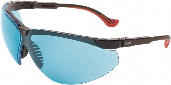 Safety Glasses: Anti-Fog & Scratch-Resistant, Polycarbonate, Blue Lenses, Full-Framed