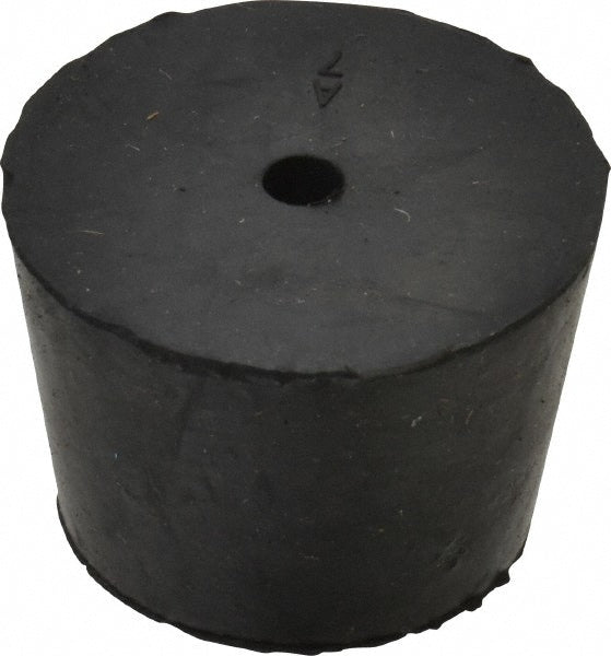 #7, 1-3/16 Small to 1-29/64 Large End Diam, Tapered Rubber Stopper with Hole