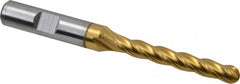 Ball End Mill: 1/4" Dia, 1-3/4" LOC, 4 Flute, High Speed Steel