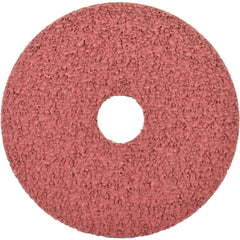 Fiber Disc:  4" Disc Dia, Arbor Hole, 24 Grit, Aluminum Oxide