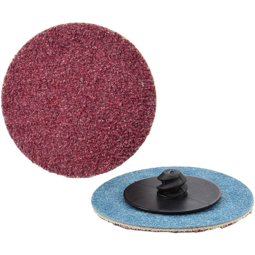 Quick-Change Disc: Type R, 4" Dia, 50 Grit, Aluminum Oxide, Coated