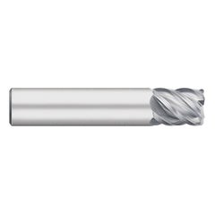 Corner Radius End Mill: 3/8" Dia, 5/8" LOC, 0.0100" Radius, 5 Flute, Solid Carbide