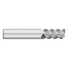 Corner Radius End Mill: 5/16" Dia, 13/16" LOC, 0.0200" Radius, 3 Flute, Solid Carbide