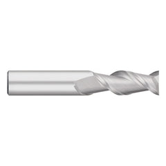 Square End Mill: 3/16" Dia, 5/8" LOC, 2 Flute, Solid Carbide