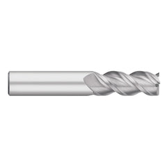 Square End Mill: 1/8" Dia, 1/2" LOC, 3 Flute, Solid Carbide