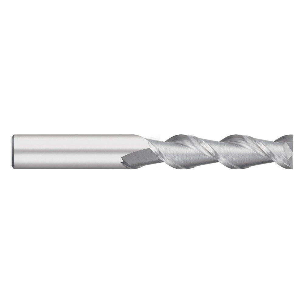 Square End Mill: 3/8" Dia, 1-1/2" LOC, 2 Flute, Solid Carbide