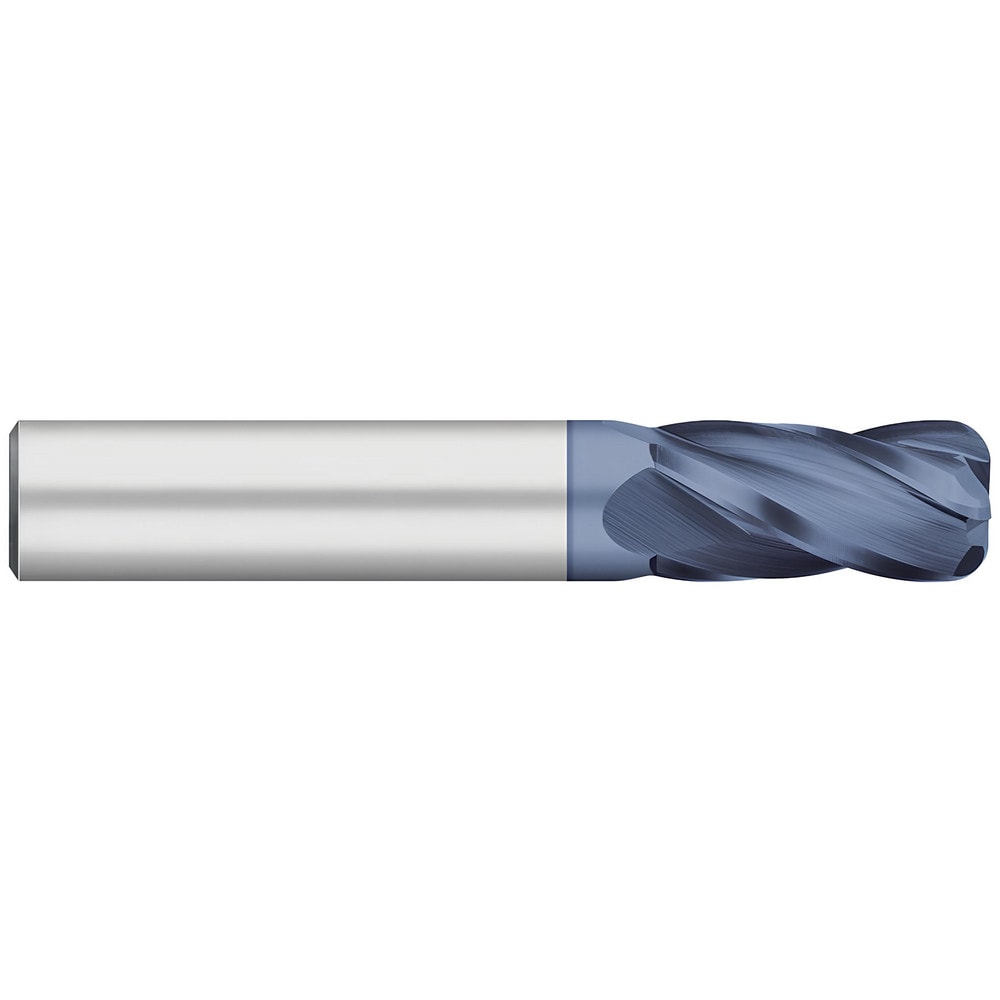 Corner Radius End Mill: 3/4" Dia, 1-1/2" LOC, 0.0300" Radius, 4 Flute, Solid Carbide