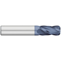 Corner Radius End Mill: 5/16" Dia, 13/16" LOC, 0.0300" Radius, 4 Flute, Solid Carbide