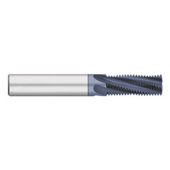 Helical Flute Thread Mill: 1/4-18, Internal & External, 4 Flute, 0.3750" Shank Dia, Solid Carbide