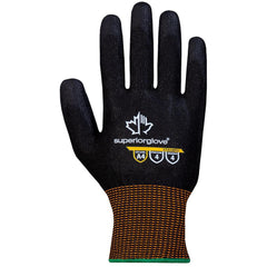 Cut, Puncture & Abrasion-Resistant Gloves: Superior Glove Works STAGBPU, Size X-Large, ANSI Cut A4, ANSI Puncture 4, Polyurethane, Engineered Yarn