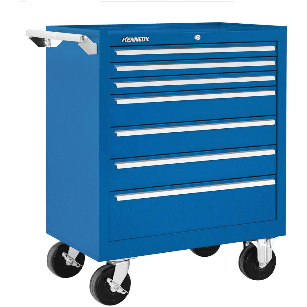 Steel Tool Roller Cabinet: 27" Wide, 34-15/16" High, 18" Deep, 7 Drawer