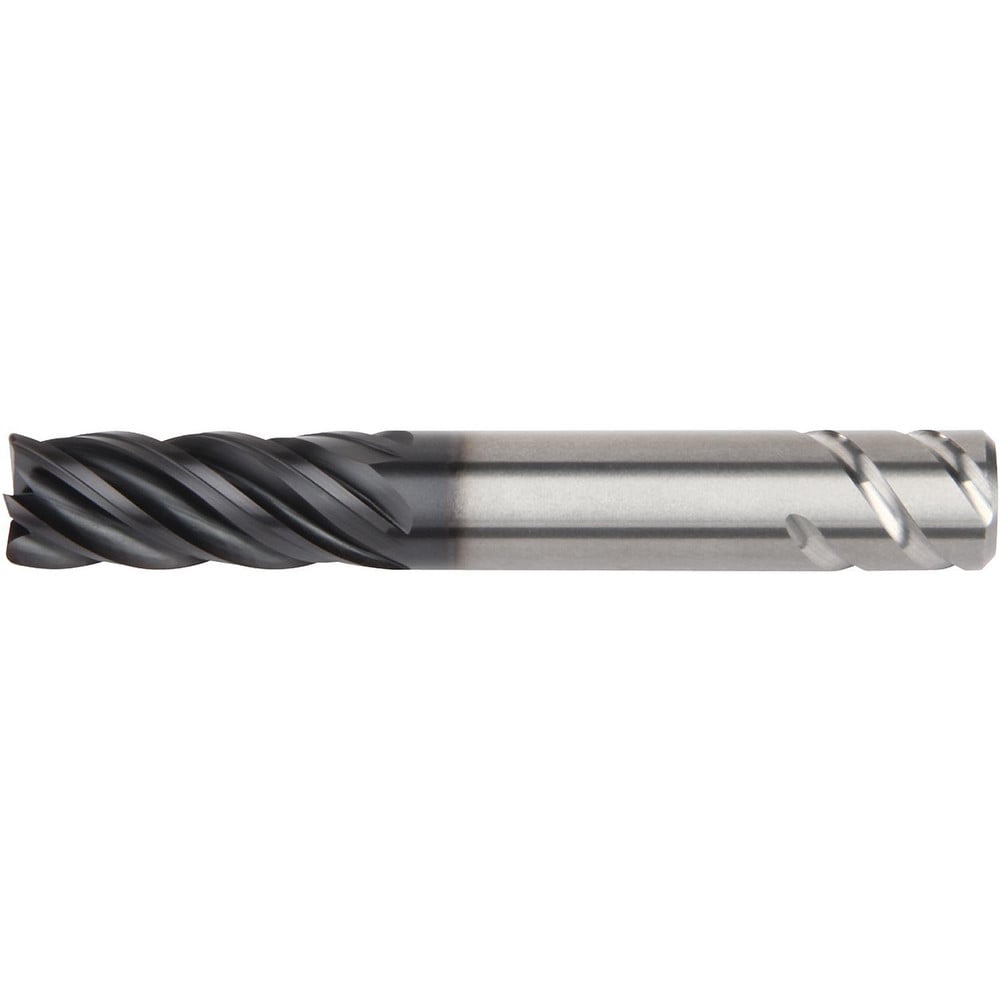 Square End Mill: 1/2" Dia, 1-1/4" LOC, 5 Flute, Solid Carbide