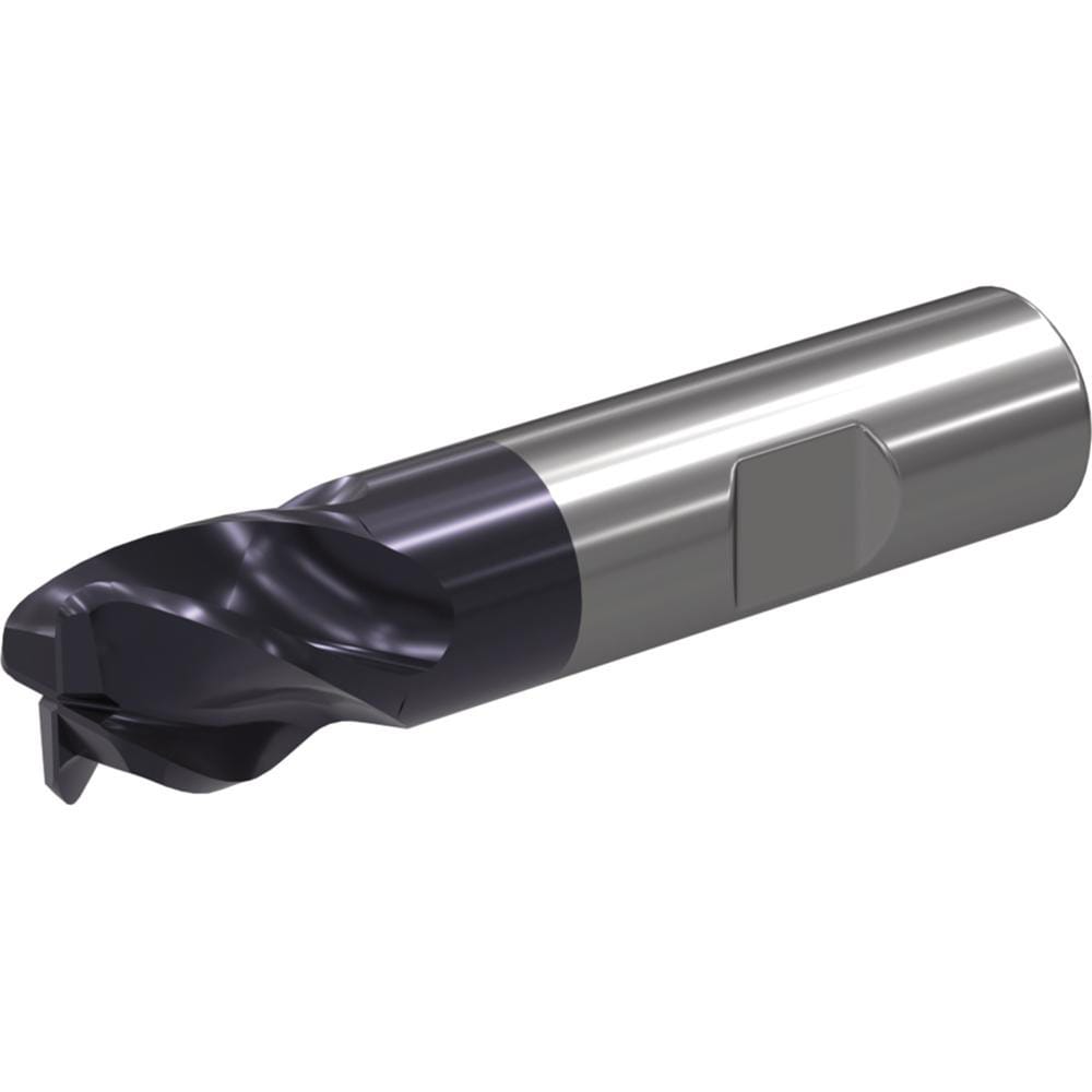 Corner Radius End Mill: 1/2" Dia, 1-1/4" LOC, 0.0300" Radius, 4 Flute, Solid Carbide