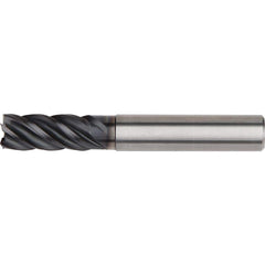 8mm Dia. x 63mm Overall Length 4-Flute Square End Solid Carbide SE End Mill-Round Shank-Center Cut-AlTiN