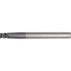 1/4 Dia. x 3 Overall Length 4-Flute Square End Solid Carbide SE End Mill-Round Shank-Center Cut-TiN