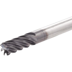 Corner Chamfer End Mill: 16.00 mm Dia, 64.00 mm LOC, 7 Flute, 0.30 mm Chamfer Width, Solid Carbide