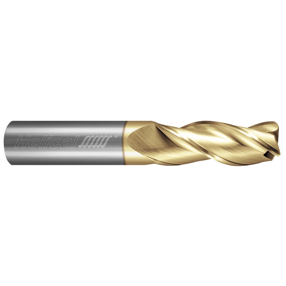 Corner Radius End Mill: 1/8" Dia, 5/8" LOC, 0.0100" Radius, 3 Flute, Solid Carbide