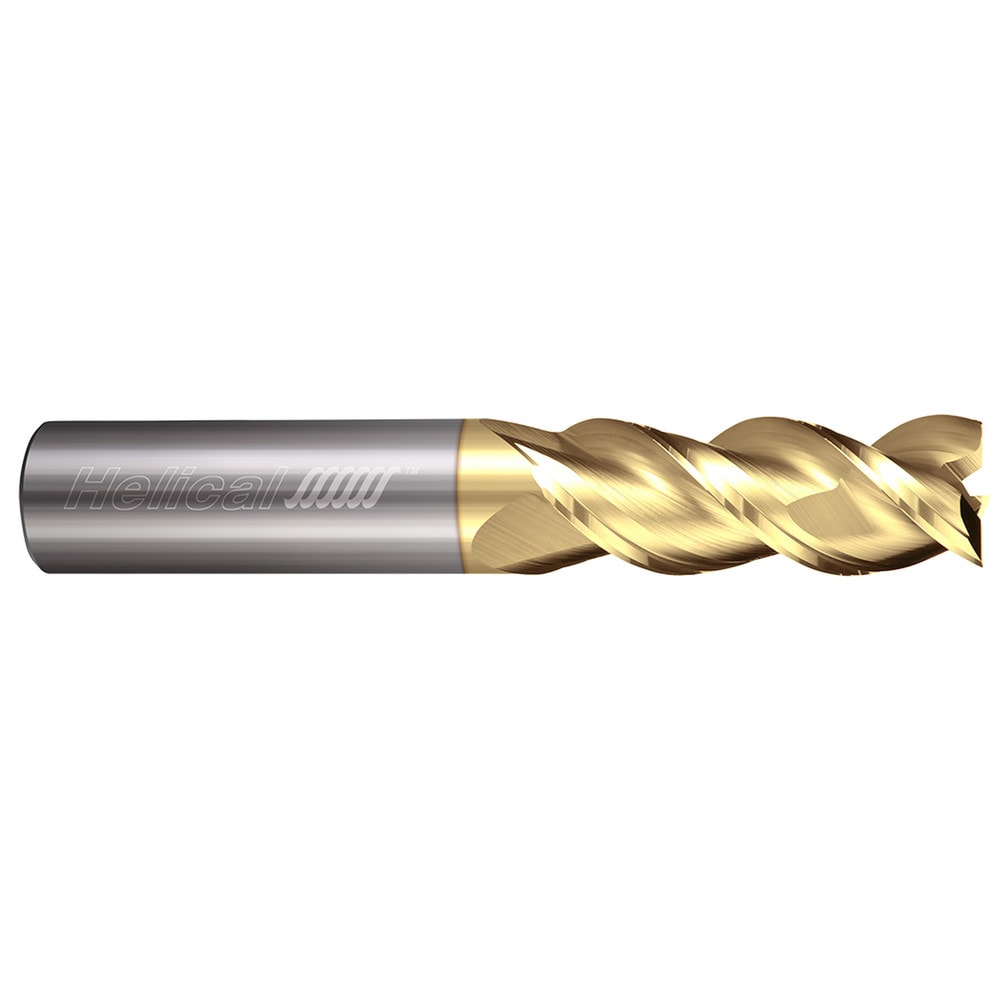 Square End Mill: 1/4" Dia, 1-1/4" LOC, 3 Flute, Solid Carbide