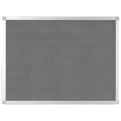 Cork Bulletin Boards; Bulletin Board Type: Fabric Bulletin Board; Board Color: Gray; Board Material: Fabric; Width (Inch): 35.43; Height (Inch): 23.62; Frame Material: Aluminum; Frame Color: Silver