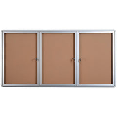 Cork Bulletin Boards; Bulletin Board Type: Enclosed Cork Bulletin Board; Board Color: Brown; Board Material: Cork; Width (Inch): 72; Height (Inch): 36; Frame Material: Aluminum; Frame Color: Silver