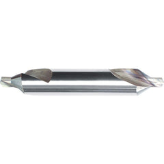 Combo Drill & Countersink:  #1,  1/8" Body Dia,  Solid Carbide