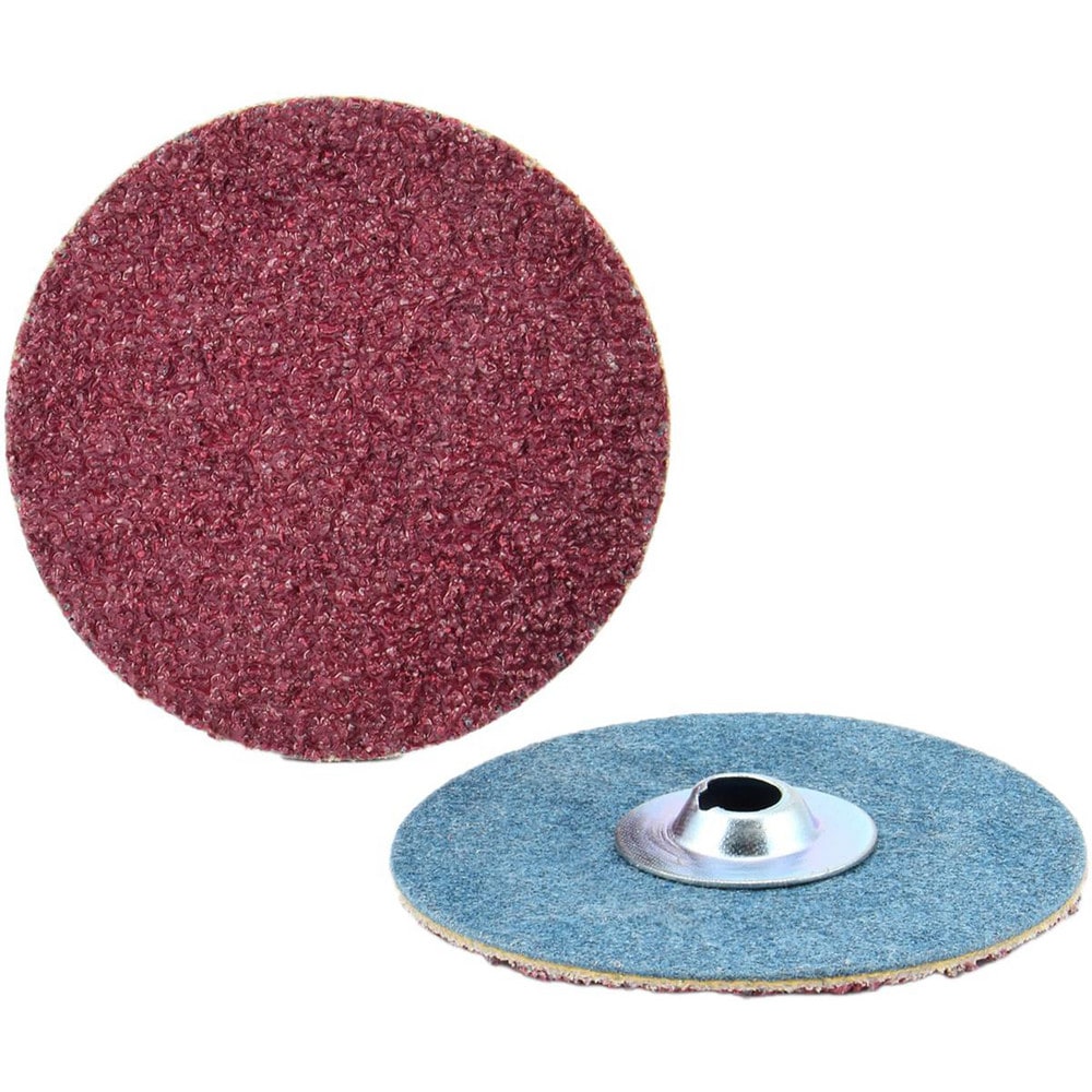 Quick-Change Disc: Type S, 3" Dia, 24 Grit, Aluminum Oxide, Coated