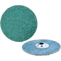 Quick-Change Disc: Type S, 3" Dia, 50 Grit, Zirconia Alumina, Coated