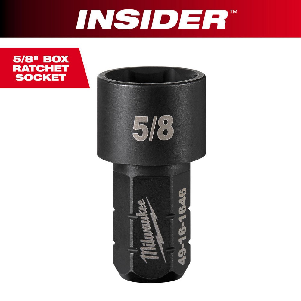 Impact Socket: 9/16" Drive, 5/8" Socket, Hex Drive