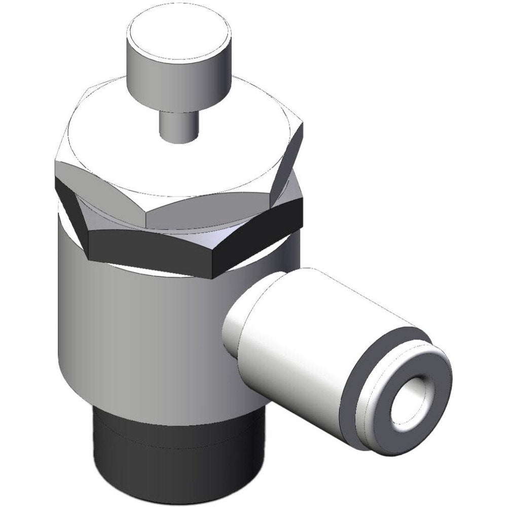 Push-to-Connect Push-to-Connect Fitting: Flow Control Elbow, 1/4" OD